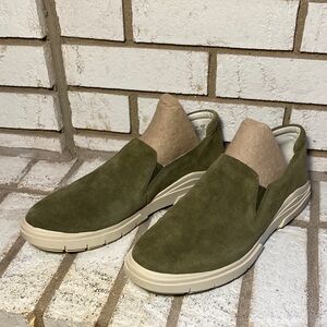 Franco Sarto Olive Suede Loafers